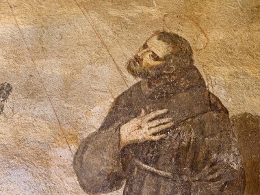 St Francis Assisi Antik açık havada bir İtalyan manastır manastır içinde 