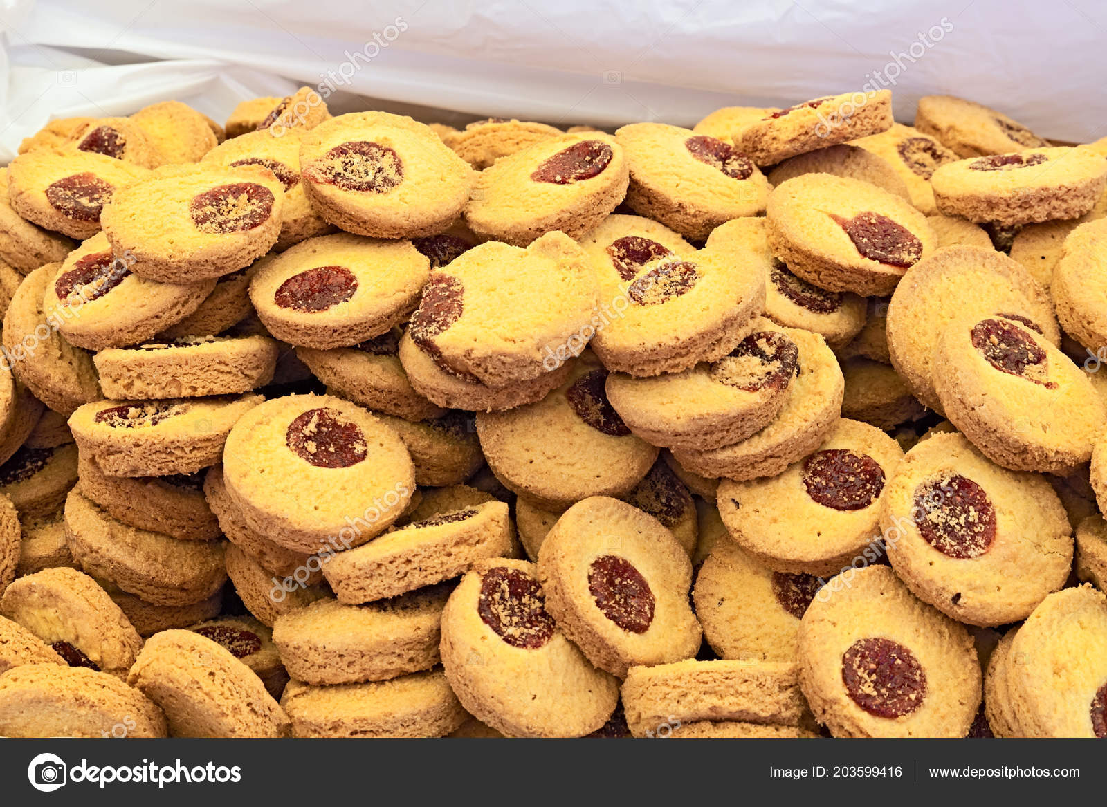 Typical French Cookies Traditional Biscuits Palet Breton Caramel