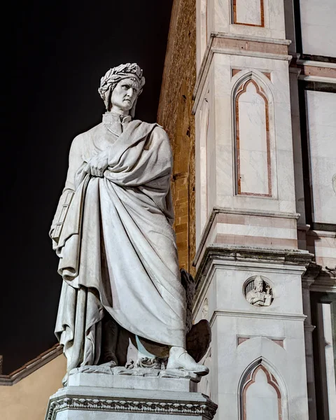 意大利佛罗伦萨的意大利诗人但丁雕像 — 图库照片
