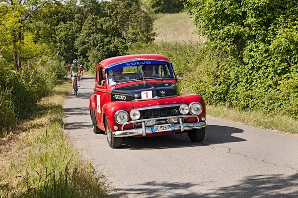 Винтажный Автомобиль Volvo 544 Sport 1965 Участвует Ралли Классических Автомобилей — стоковое фото