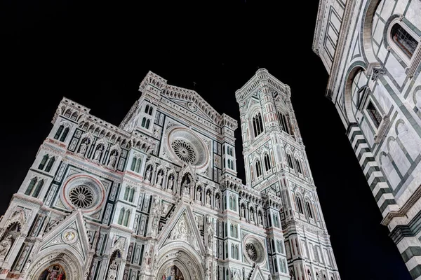 Vista Nocturna Catedral Santa María Flor Italiano Basilica Santa Maria — Foto de Stock