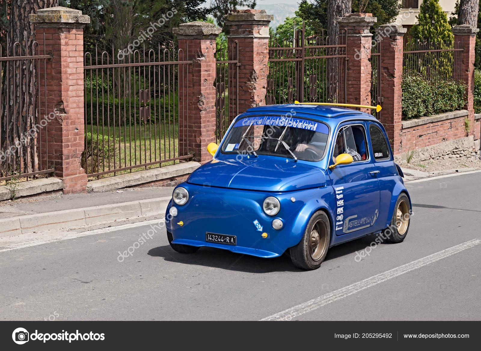 Vintage Italian Tuned Car Fiat 500 Running Rally Classic Cars Stock Editorial Photo C Ermess