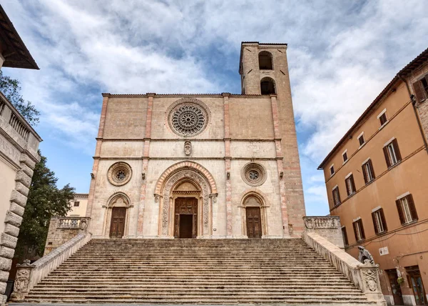 Catedral Medieval Renacentista Della Santissima Annunziata Duomo Todi Umbría Italia —  Fotos de Stock