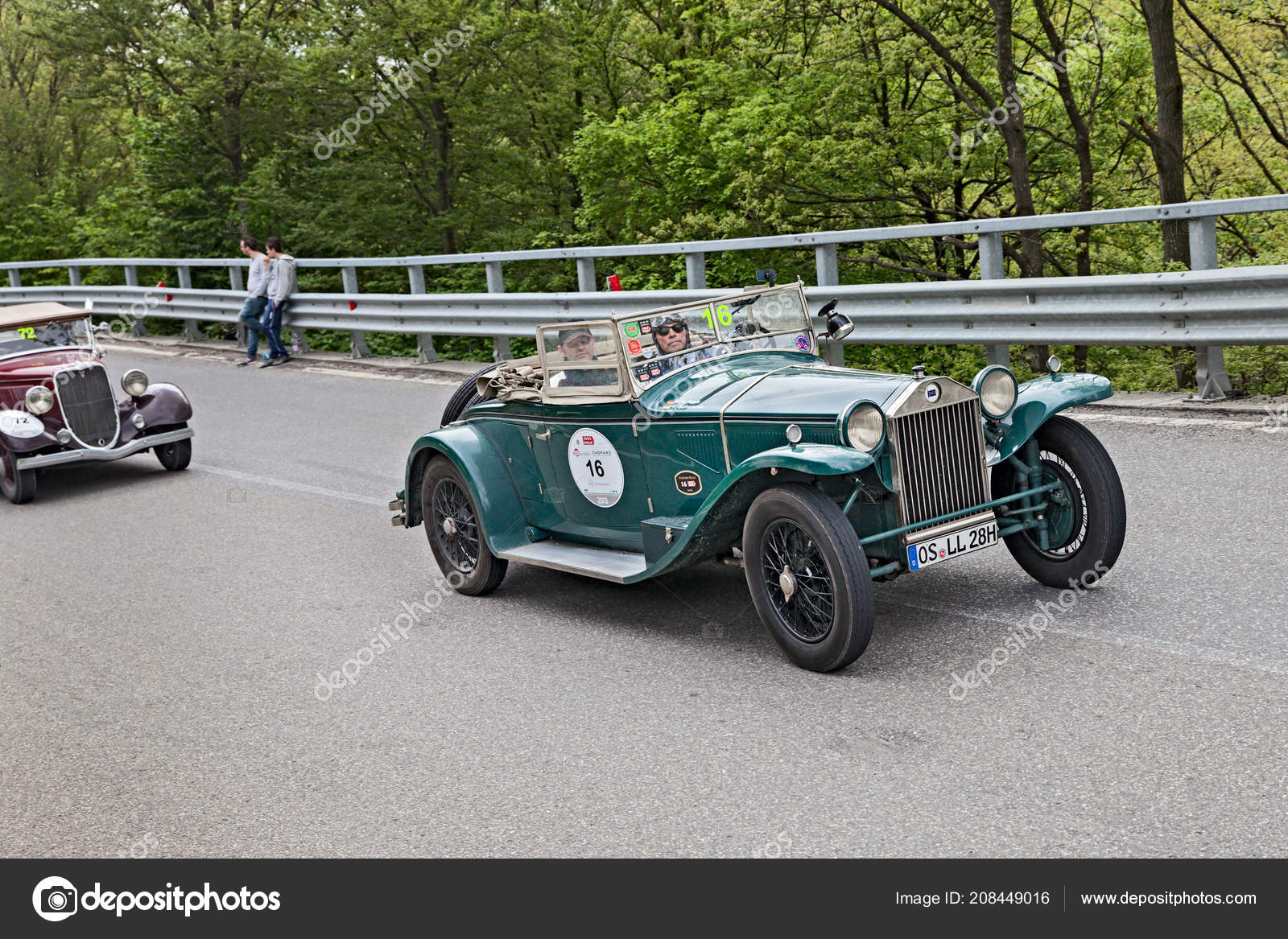 An old car Lancia Lambda 221S Series VIII Spider (1928) runs in rally Mille Miglia 2013, the famous italian historical race (1927-1957) on May 18, ...