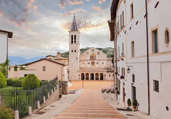Catedral Spoleto Santa Maria Assunta Una Iglesia Católica Medieval Umbría — Foto de Stock