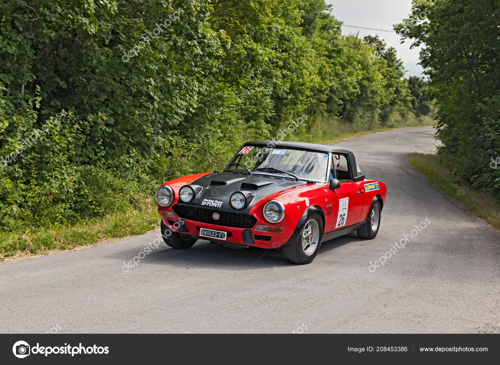 Vintage Racing Car Fiat 124 Abarth 1973 Runs Rally Vii Stock Editorial Photo C Ermess 208453386