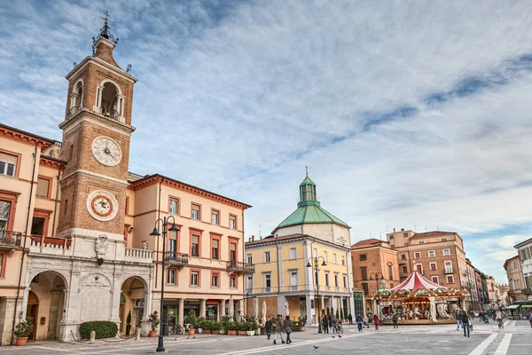 Rimini Emilia Romagna Talya Insanlar Canlı Kare Piazza Tre Martiri — Stok fotoğraf