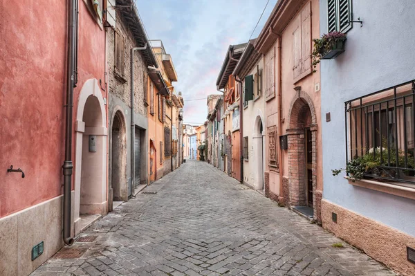 Rimini Emilia Romagna Itália Rua Pitoresca Antigo Bairro San Giuliano — Fotografia de Stock