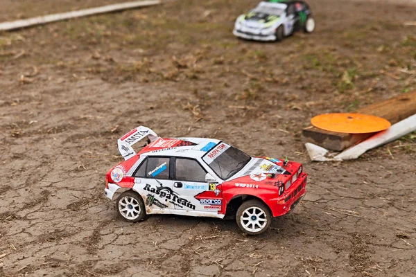 Radio Controlled Electric Car Model Scale Rally Cross Race Country — Stock Photo, Image