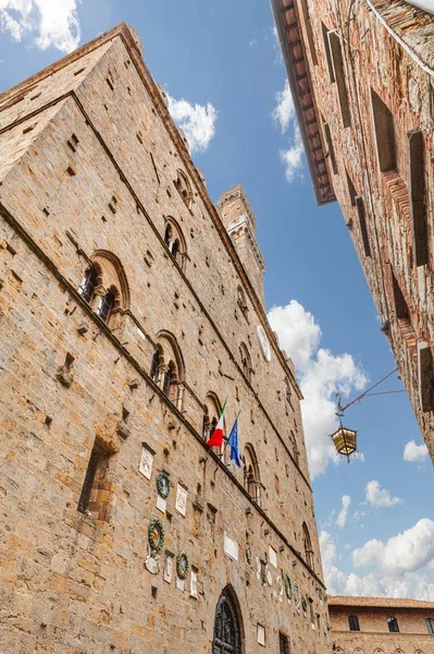 Volterra Toscana Italia Palazzo Dei Priori Ayuntamiento Toscano Más Antiguo — Foto de Stock