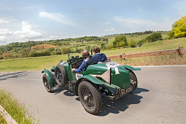 Classic Sport Car Bentley Litre 1929 Runs Historical Rally Mille — Stock Photo, Image