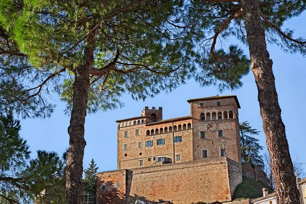 Longiano Forli Cesena Emilia Romagna Itália Castelo Medieval Malatesta Antiga — Fotografia de Stock