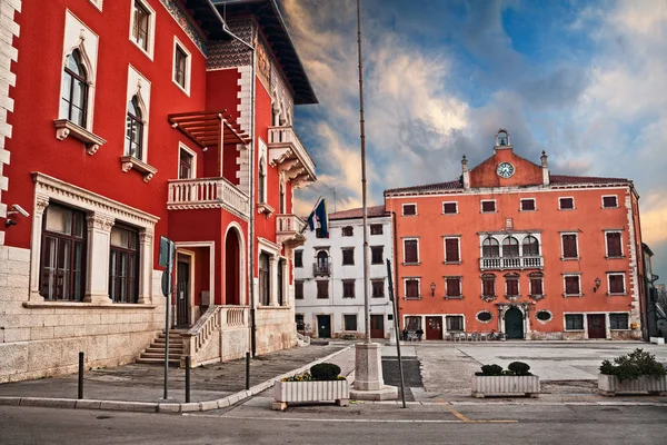 Vodnjan Istria Croatia Ancient People Square Town Pula City Hall — Stock Photo, Image