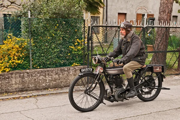 San Pietro Trento Ravenna Italien April 2018 Rider Gammal Engelska — Stockfoto