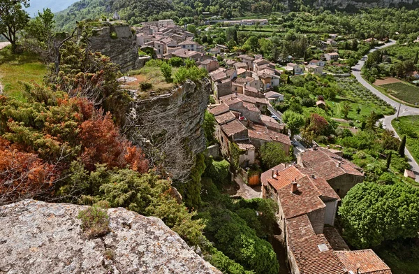 Saignon Vaucluse Provence França Paisagem Antiga Aldeia Campo Rocher Rochas — Fotografia de Stock