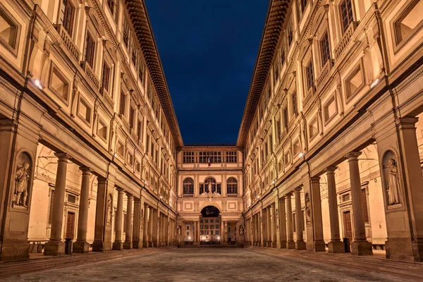 Florens Toscana Italien Februari 2017 Utsidan Uffizierna Italienska Galleria Degli — Stockfoto