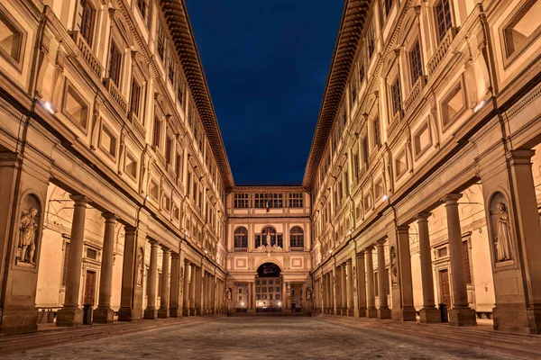 Firenze Toscana Italia Febbraio 2017 Esterno Della Galleria Degli Uffizi — Foto Stock