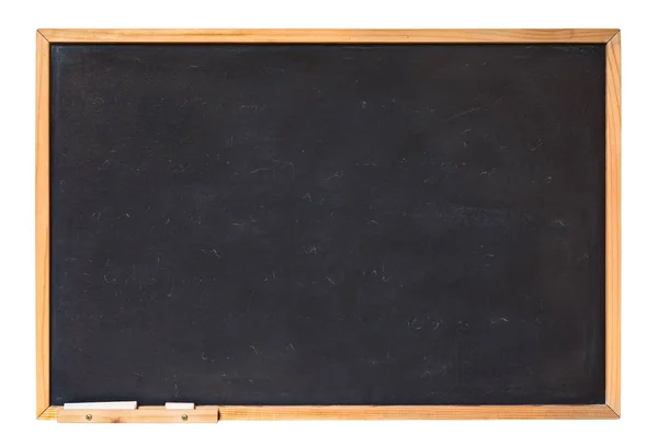 Blank Blackboard Wooden Frame Chalk Empty Chalkboard Isolated Clipping Path — Stock Photo, Image
