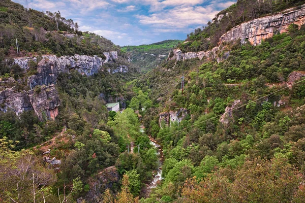 Mons Provence França Paisagem Das Gargantas Siagne Profundo Desfiladeiro Fluvial — Fotografia de Stock