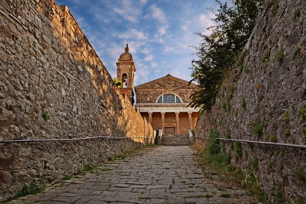 Montalcino Siena Toskana Talya Görünüm Pitoresk Ortaçağ Şehrin Eski Şehir — Stok fotoğraf