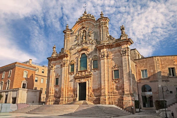 Matera Basilicate Italie Église Médiévale San Francesco Assisi Partiellement Reconstruite — Photo