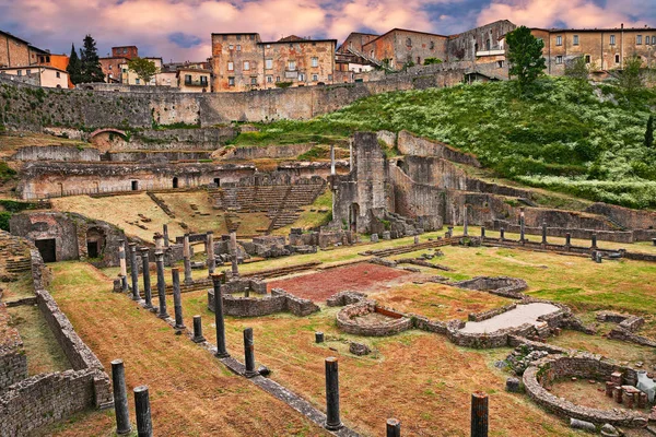 Volterra Pisa Toskana Talya Antik Roma Tiyatrosu Yüzyıl Talyan Arkeoloji — Stok fotoğraf