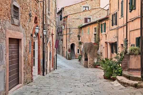 Castagneto Carducci Livorno Toscane Italië Oude Straat Oude Stad Van — Stockfoto