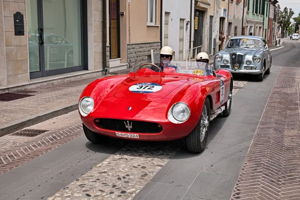 Ρετρό Αγωνιστικό Αυτοκίνητο Maserati 150 1955 Στην Ιστορική Κλασικό Αυτοκίνητο — Φωτογραφία Αρχείου