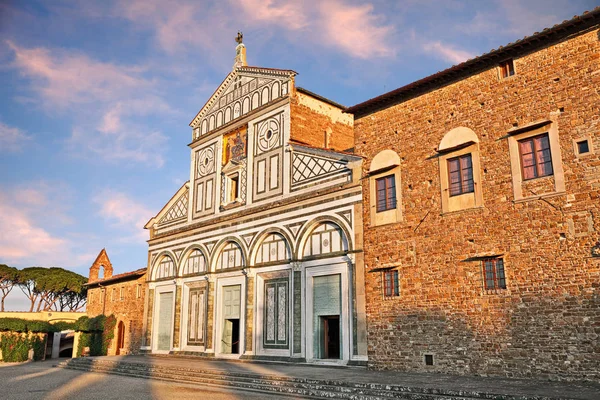 Florence Toscane Italie Basilique Médiévale San Miniato Monte Santa Minias — Photo