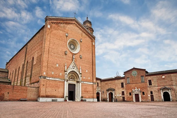 Siena Toscana Italia Imponente Iglesia Medieval Basílica San Francesco Casco — Foto de Stock