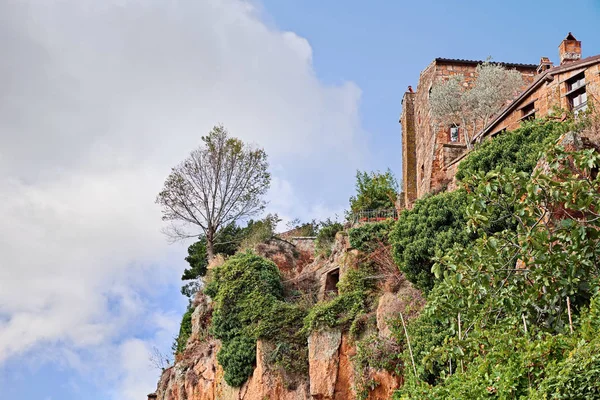 Civita Bagnoregio Viterbo Włochy Twarz Rock Hill Tuff Gdzie Został — Zdjęcie stockowe