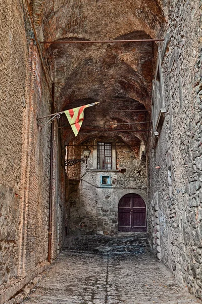 Bolsena Viterbo Lazio Italië Oude Pittoreske Overdekte Straat Oude Stad — Stockfoto