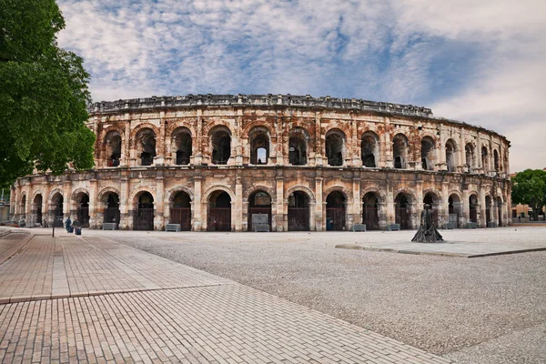 Nimes Frankreich Die Antike Römische Arena Ein Amphitheater Aus Dem — Stockfoto