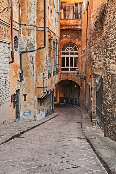 Florence Toscane Italië Oude Straat Gebouwen Onderdoorgang Oude Stad — Stockfoto