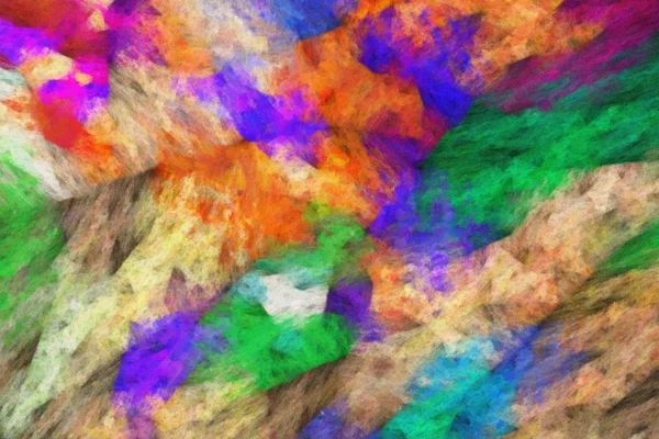 Абстрактний Імпресіоністський Художній Твір Пензлики Олійного Живопису Полотні Барвиста Абстрактна — стокове фото