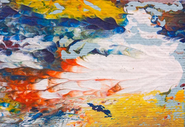 Деталь Абстрактного Імпресіоністського Мистецтва Пензлики Олійного Живопису Полотні Барвистий Фон — стокове фото