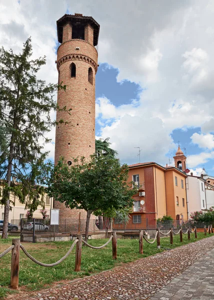 Cotignola Ravenna Emilia Romagna Itálie Věž Acuto Krásném Městečku Padan — Stock fotografie