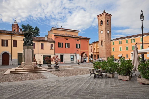 Bagnacavallo Ravenna Emilia Romagna Italy Town Main Square Ancient Tower — Stock Photo, Image