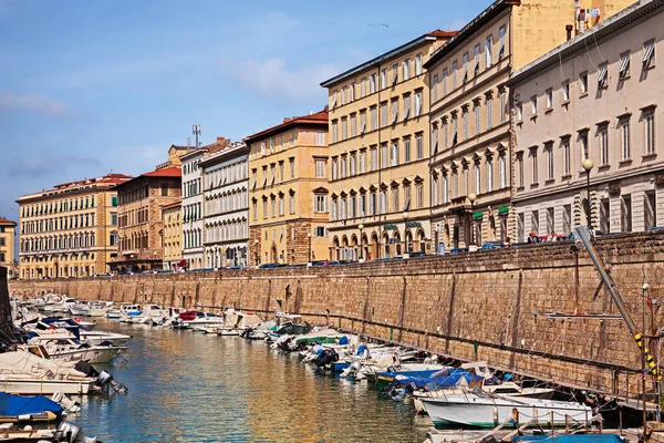 Livorno Toskana Italien April 2020 Blick Auf Die Antiken Gebäude — Stockfoto