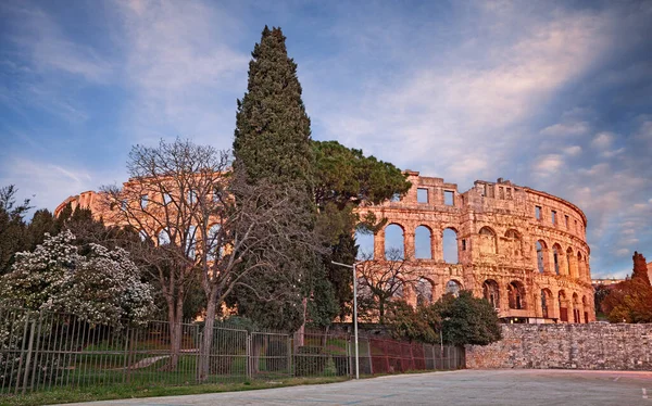 Pula Istria Hırvatistan Yüzyıldan Kalma Çok Iyi Korunmuş Bir Amfitiyatro — Stok fotoğraf