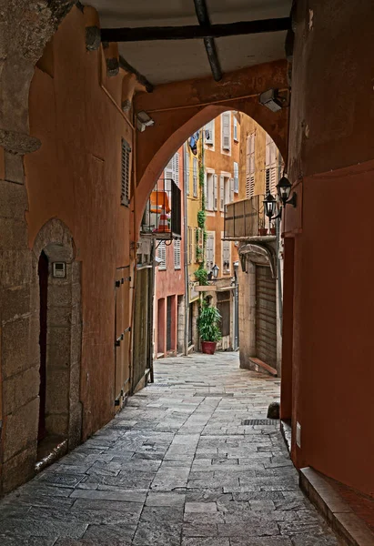 Grasse Provence Alpes Cote Azur France Ancient Alley Old Town — стоковое фото