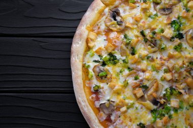 Benim en iyi arkadaşım bu lezzetli pizza benim photoshoot için pişmiş