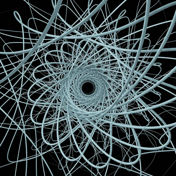 在正方形的漩涡 绕中心旋转线的绘制 — 图库照片