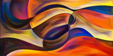 Arka plan modern sanatın konuda eğri şekiller oluşur