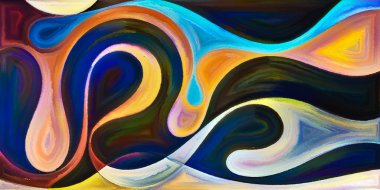 Arka plan modern sanatın konuda eğri şekiller oluşur