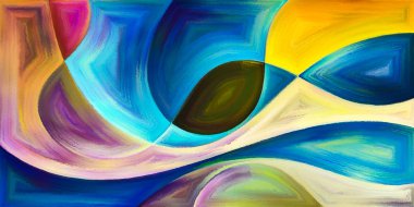 Arka plan modern sanatın konuda eğri şekiller oluşur