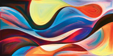 Arka plan modern sanatın konuda eğri şekiller oluşur