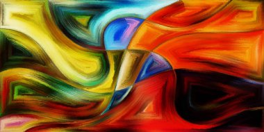 Modern sanatın konuda dalgalı formlarının arka plan