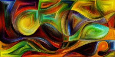 Modern sanatın konuda dalgalı formlarının arka plan