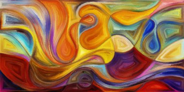 Modern sanatın konuda dalgalı formlarının arka plan